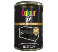 Classic Signature - All Purpose Tin Paint 300ml Quick and Fast Drying and Excellent Coverage for Metal, Wood, Plastic and More for Interiro and Exterior (1 x Pack, BLACK MATT)