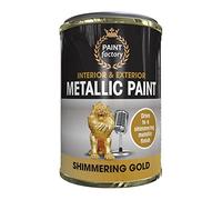Classic Signature - All Purpose Tin Paint 300ml Quick and Fast Drying and Excellent Coverage for Metal, Wood, Plastic and More for Interiro and Exterior (1 x Pack, SHIMMERING GOLD)