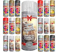 Classic Signature - Glitter Spray Paint 200ml Decorative, Creative, Dazzling Effect to Your Hobby Art and Craft Use (1 Pack, Christmas Silver)