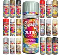 Classic Signature - Glitter Spray Paint 200ml Decorative, Creative, Dazzling Effect to Your Hobby Art and Craft Use (1 Pack, Glitter Silver)