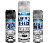 Classic Signature - Hammered Effect Spray Paint 400ml, Use for Interior & Exterior Aerosol for Metal, Wood, Plastic (1 x Pack, Silver)