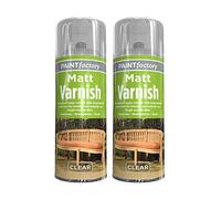 Classic Signature - Varnish All Purpose Aerosol 250ml - Professional Finish Spray, Wood Colour Paint, Long Lasting Protection (2 x Pack, Matt Varnish)