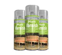 Classic Signature - Varnish All Purpose Aerosol 250ml - Professional Finish Spray, Wood Colour Paint, Long Lasting Protection (3 x Pack, Matt Varnish)