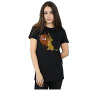 Classic Simba Timon & Pumba Cotton Boyfriend T-Shirt The Lion King Black M
