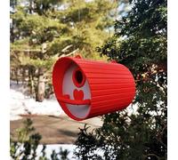 Classic & Simple Bird Box - Cute 3D Printed Outdoor Hanging Bird House | Fun Garden Decor | Gift For Mum | Nest Box Brown/Yes
