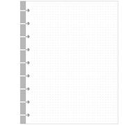 Classic Size Discbound Dotted Grid Refill Paper, 9-Disc Discbound Pre-punched Happy Planner Inserts, 100Sheets/200Pages Loose-Leaf Paper, 100gsm White Paper, 7" x 9.25"