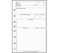Classic Size Project Planner, Sized and Punched with 7 Holes for 7-Ring Notebooks Such as Franklin, etc. Sheet Size 5.5” x 8.5”