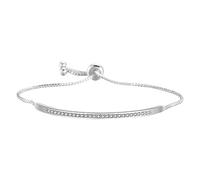 Classic Slider Gold Elegant Jewelry Tennis Bracelet Shinny Plated Bracelet For Women Zirconia Diamond Bracelets Clip on Star Earrings (Silver, One Size)