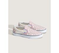 Classic Slip-On Rhinestone Trainers white/pink