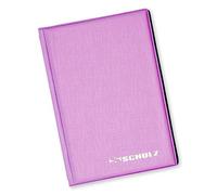 Classic Small Pink 50p £1 £2 Coin Schulz Album 96x Storage Spaces for Coins Fifty Pence Two and One Pound Folder Euro Collector Holder 8 Pages Book