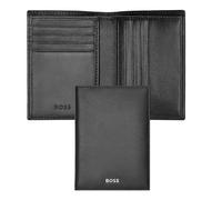 BOSS Classic Smooth Black Folding Card Holder Wallet HLE403A