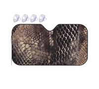 Classic Snake Skin Car Windshield Sun Shade Foldable Car Front Window Sunshade for Sun, Heat and UV Rays, Auto Sun Blocker Visor Protector for Cars, SUVs Small