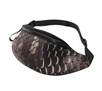 Classic Snake Skin Fanny Pack for Men Women, Waterproof Sports Waist Bag Fashion Belt Bag Crossbody Bags Hip Bum Bag with Adjustable Strap Large Sling Bag Purse for Travel Hiking