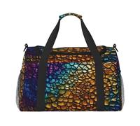 Classic Snake Skin Print Ample Space Travel Duffle Bag Carry On Tote 19.7x13x10.2 in Stylish Tote for Gym