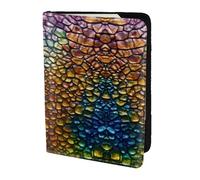 Classic Snake Skin print Leather Card Case Travel Accessories Passport Holder Cover Wallet for Women Men, Black, One Size