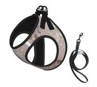 Classic Snake Skin Print Pet Leash Vest,Breathable Mesh Pet Harness, Reflective For Small Medium Dogs Safe Easy Walking