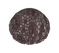 Classic Snake Skin Print Shower Caps Elastic Reusable Waterproof Bath Caps Double Layer Hair Cap for Women Men
