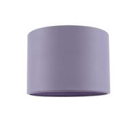 Classic Soft Lilac Faux Leather Lamp Shade with Inner Cotton Fabric Lining | 25cm x 18cm | for Table or Ceiling Pendant by Happy Homewares