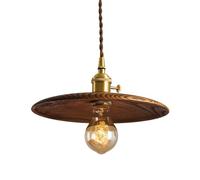 Classic Solid Wood Pendant Lamp in Bronze Finish for Bedroom, Living Room and Farmhouse Lighting - V1