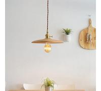 Classic Solid Wood Pendant Lamp in Bronze Finish for Bedroom, Living Room and Farmhouse Lighting - V1