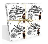 Classic Song Personalised Leaving Wrapping Paper with 2 Plain Tags - Recyclable