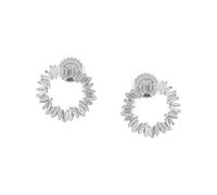 Classic Spiral 18ct White Gold 16mm Hoop 0.87cttw Diamond Earrings