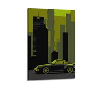 Classic Sport Car Poster 911 964 in China Shanghai Illustrations Decorative Painting Canvas Modern Art Picture 24x36inch(60x90cm)