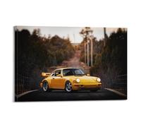 Classic Sport Car Poster 911 Yellow Bird Supercar Racing Car Decorative Painting Canvas Modern Art Picture 16x24inch(40x60cm)