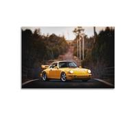Classic Sport Car Poster 911 Yellow Bird Supercar Racing Car Decorative Painting Canvas Modern Art Picture 24x36inch(60x90cm)