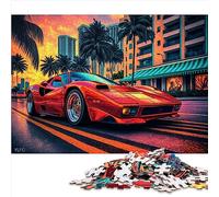 Classic Sports Car 1000 Piece Jigsaw Puzzles for Adult Cardboard Puzzle for Adults and Kids Age 12 Years Up 10.27x14.96inch