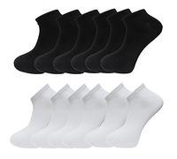 Classic Sports Mens Plain Trainer Socks Mens White Black 12 Pack Dozen Multipack Ankle Socks (UK 6-11, BLACK/WHITE 12 PAIRS)