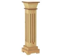 vidaXL Classic Square Pillar Plant Stand Light Wood 17x17x66cm MDF, Brown