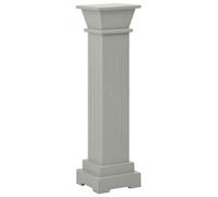 vidaXL Classic Square Pillar Plant Stand - Grey MDF Rack for Displaying Potted Plants and Flowers for Indoor and Outdoor Use
