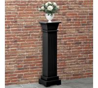 vidaXL Classic Square Pillar Plant Stand Black MDF Plant Rack Display Shelf
