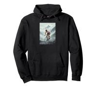 CLASSIC STAGE RACING MOUNTAIN CYCLING LEADER IN RAIN AND FOG Pullover Hoodie