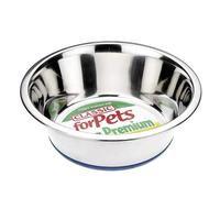 Classic Stainless Steel Non-Slip Pet Dish - Size: 6.5 inch