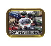 Classic Steam Locomotive Trains Personalised Tobacco Storage Tin & Products