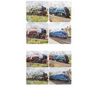 Classic Steam Train Placemats & Coasters, Cork Backed, 8 Piece Set