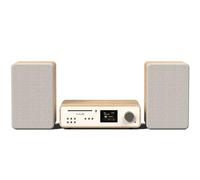 Classic Stereo HiFi Music System - Internet Radio, DAB+/FM, Bluetooth 5.2, CD Player, USB, Spotify Connect, AUX, Optical, Phono, Powerful 100W Stereo Sound, Versatile Connectivity - Cotton White/Oak