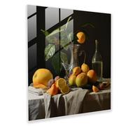 Classic Still Life Glass Print - Classic Fruity Glass Art Classical 30.5cm x 30.5cm