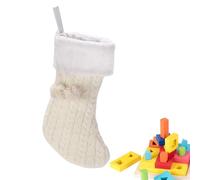 Classic Stocking Decoration, Large Capacity Stockings with Pompoms, Home Decor Products for Small, Chocolate, Cards, Candy, Toys Soydan