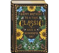 Classic Story Book Birthday Card - Butterfly design Inspired by Vintage Novels