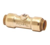 Classic Straight Service Valve 15MM X 15MM, Push-Fit, Brass, 1 in Pack