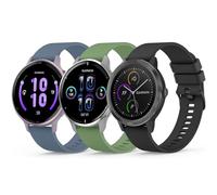 Classic Strap for Garmin Vivoactive 5/Vivomove 3 Strap/Vivomove HR Strap, 20mm Silicone Bracelet Replacement Band for Vivomove LUXE/Vivomove Sport/Vivomove Trend (Black+Green+Blue grey)