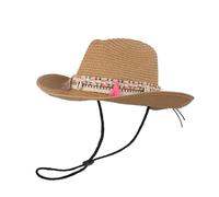 Classic Straw Cowboy Hat Women Cowgirl Hat Summer Beach Outdoor Sunhat with Woven Band Wide Brim Floppy Travel Vacation Cap Old Style Fedora Bucket Cap Classic Adjustable Panama Visor