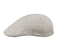 Classic Stripes Linen Flat Cap by Lipodo