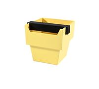Classic Style ABS Knock Box, Compatible for KACACAO, Barista Tool Enhanced Better Non-Slip Manipulation Black Espresso Coffee Grounds Organizer(Yellow)