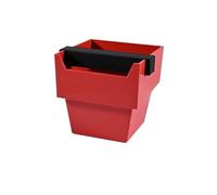 Classic Style ABS Knock Box, Compatible for KACACAO, Barista Tool Enhanced Better Non-Slip Manipulation Black Espresso Coffee Grounds Organizer(Red)