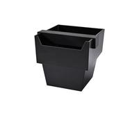 Classic Style ABS Knock Box, Compatible for KACACAO, Barista Tool Enhanced Better Non-Slip Manipulation Black Espresso Coffee Grounds Organizer(Black)