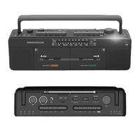 Classic Style Double Tape Player Cassette Recorder with AM/FM Radio - MP3/U Disk, One-Click Recording/Transcription - Perfect for Music and Audio Lovers!